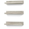Americanflat Floating Shelves Made Of Composite Wood - Wall Mounted in Various Dimensions - Set Of 3 - 3 of 4