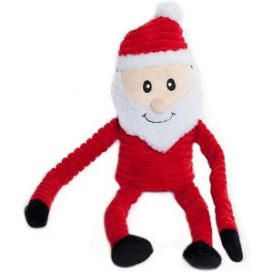 ZippyPaws Holiday Crinkle - Squeaky Plush Dog Toy (Santa, Large) - 1 of 1