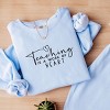 Simply Sage Market Teaching Is A Work Of Heart Lightweight Garment Dyed Sweatshirt - 3 of 4