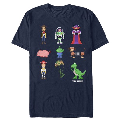 Men's Toy Story Pixel Characters T-shirt : Target
