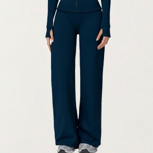 Anna-Kaci Active Women's High Waist Wide Leg Athletic Pants with Smooth Stretch Fabric and Contoured Fit for Everyday Comfort - 1 of 4