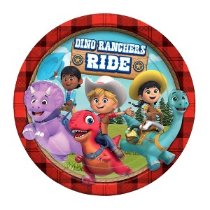 Treasures Gifted Dino Ranch Party Supplies - Dinner Plates - 8 Pack - 1 of 1