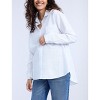 Women's Long Sleeve Button-Up Poplin Shirt | Motherhood Maternity - 3 of 4