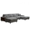 GDFStudio Robeson Modern 4-Seat Corduroy Convertible U-shaped Combination Sofa with Storage Armrest - 4 of 4