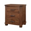 Sapphtopaz Rustic Farmhouse Nightstand with Aged Style Wooden Night Stand with 3 Drawers Entryway Table for Bedroom, Living Room - 3 of 4