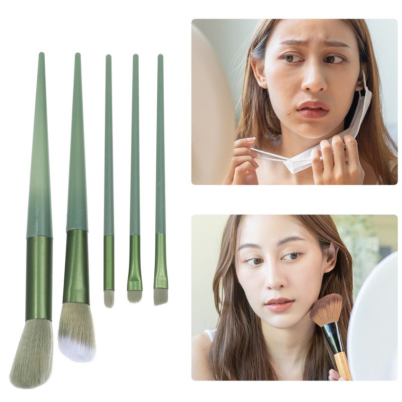 Unique Bargains Travel Makeup Brush Set Eyeshadow Brush Foundation Concealer Blusher Brush 13Pcs, 5 of 7