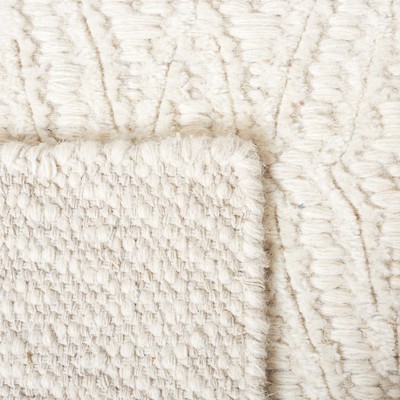 Ivory Handmade Wool 4' x 6' Tufted Area Rug