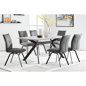 Set of 2 Rylee Fabric Finish Dining Chairs - Armen Living - 1 of 4