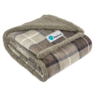 PetAmi Pet Blanket for Dogs Cats, Faux Shearling Fleece Soft Plush Reversible Washable Furniture Cover - 1 of 4