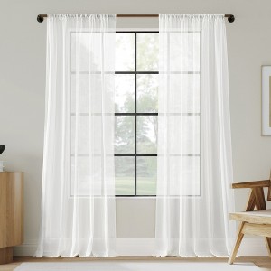 Indigo Road by Egypt Sherrod Nahla 100% Cotton Sheer Rod Pocket Curtain Panel - 1 of 4