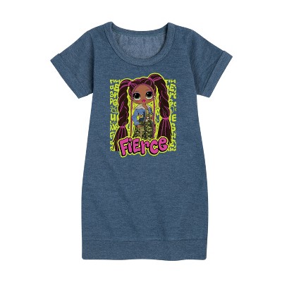 - LOL Surprise! - Fierce Graffiti Graphic Short Sleeve Fleece Dress