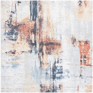 Phoenix PHX275 Machine Made Indoor Area Rug - Ivory/Grey - 6'7"x6'7" - Safavieh - 1 of 4