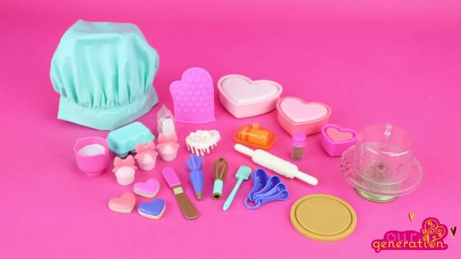 Our Generation Brilliant Baker Accessory Set for 18&#34; Dolls, 2 of 7, play video