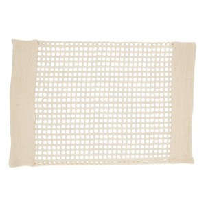 Saro Lifestyle Breezy Delight Net Placemat (Set of 4), 14"x20", Off-White - 1 of 4