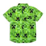 Minecraft Creeper Button Down Dress Shirt