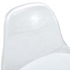 GlasFlength Accent Chairs Modern Upholstered Bar Stools with Sturdy Metal Legs For Kitchen Dining Living Room Terrace, White, 15"*13"*38" - 3 of 4