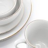 Gibson Home Ogalla 30 Piece Gold Banded Fine Ceramic Dinnerware Set - 4 of 4
