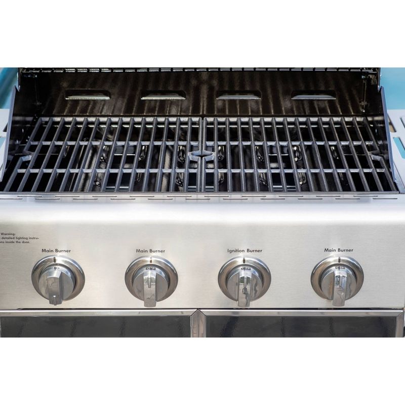 Kenmore 4-Burner Gas BBQ Propane Grill with Side Burner, 6 of 12
