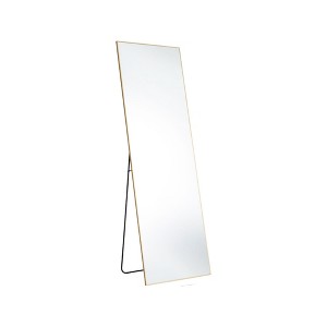 HomeRoots 63" Gold Metal Freestanding and Wall Mount Framed Full Length Mirror - 1 of 4