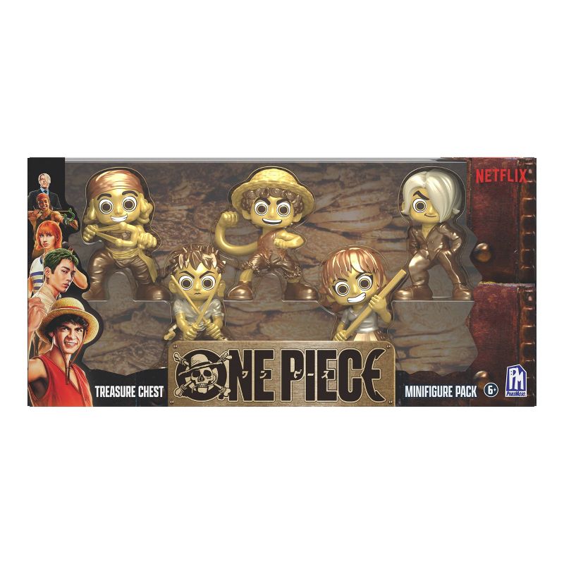 One Piece Collectible Treasure Chest Gold Mini Figure Set - 5pk, 4 of 16