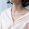 Cat on Moon Necklace for Women Kitty Pendant and Chain 14kt White Gold Plated Ginger Lyne Collection - 4 of 4