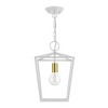 Livex Lighting Devonshire 1 - Light Pendant in  White/Satin Brass - 2 of 4