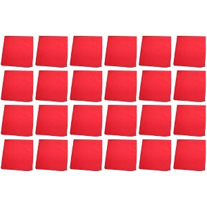 24 Pack Solid Polyester Bandanas Bulk Set for Crafts Costumes or Teams - 1 of 4