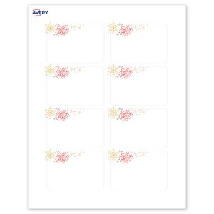 Avery Name Tags, 2-1/3" x 3-3/8", Silver-Holly Sparkles, Matte, 80 - 1 of 4