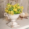 Vintage Decorative Metal Urn, Elegant Distressed Finish Flower Pot, Urn with Ornate Handles, 1pc - 4 of 4