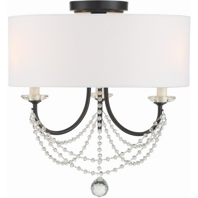 Crystorama Lighting Delilah 3 - Light Flush Mount in  Matte Black