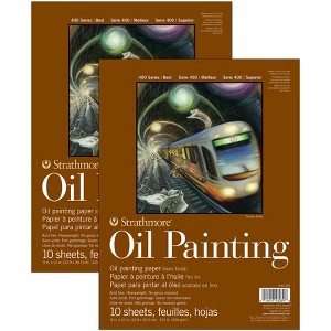Strathmore 400 Series Oil Pad, Glue Binding, 10 Sheet, 9x12 inch, Pack of 2 - 1 of 2