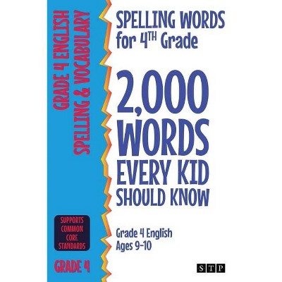 Spelling Words for 4th Grade - by  Stp Books (Paperback)