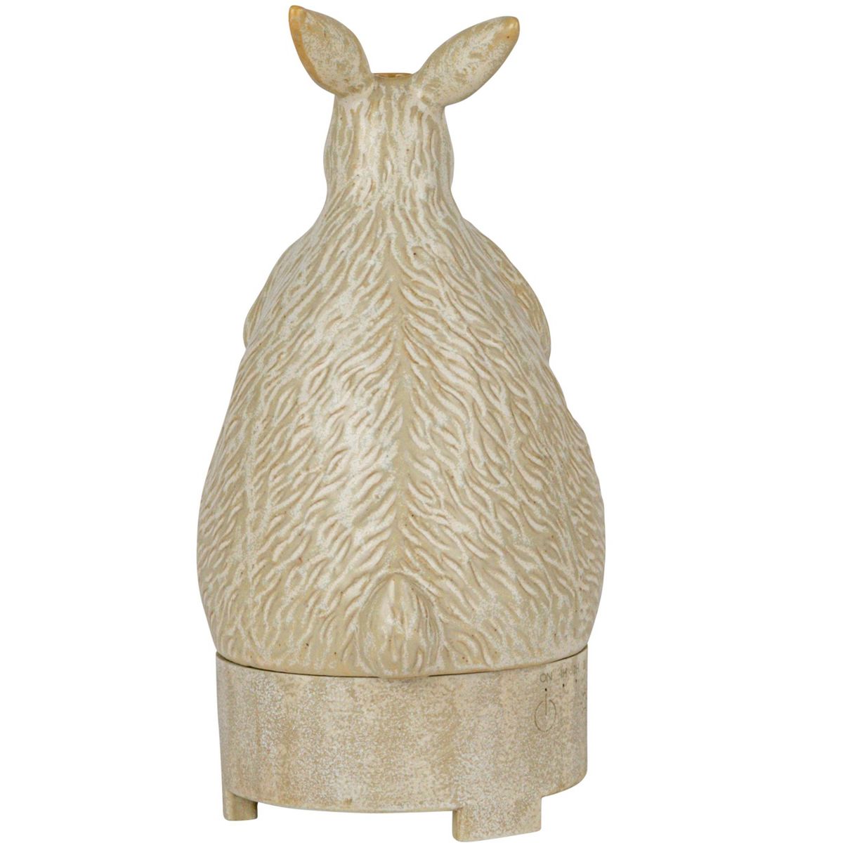Storied Home Stoneware Rabbit Oil Diffuser with Timer, Cream - thumbnail 7