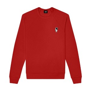 Dalix Astronaut Embroidered Crewneck Fleece Sweatshirt Pullover Mens - 1 of 4