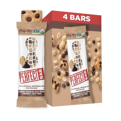 Perfect Bar Dark Chocolate Chip Peanut Butter Protein Bar - 9.2oz/4ct ...