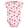 Hudson Baby Infant Girl Cotton Bodysuits, Strawberry Love - 4 of 4