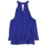 bar III Womens Keyhole Cold Shoulder Blouse, Blue, X-Large - 2 of 2