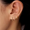 Inerney Gold Huggie Hoop Earrings Set for Women, Dainty Small Sterling Silver Earring Stacks Hypoallergenic Jewelry for Multiple Piercings - 3 of 4