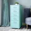 YIYIBYUS Metal File Storage Cabinet with 5 Drawers, Vertical Filing Cabinets with Wheels - 2 of 4