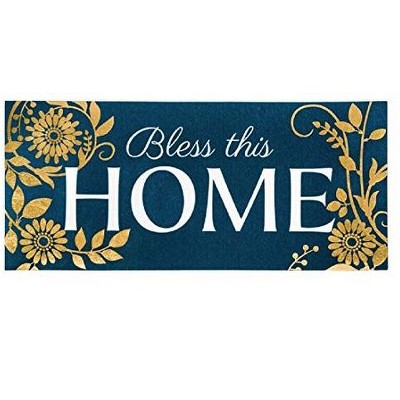 Black and Beige Rubber Outdoor Seasonal Doormat Set