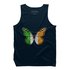 Men's Design By Humans Butterfly Flag Of Ireland By GiftsIdeas Tank Top - 1 of 2