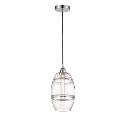 Vaz - 1 Light Cord Hung Mini Pendant In Industrial Style-9.88 Inches Tall and 8 Inches Wide