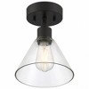 Access Lighting Port Nine 1 - Light Flush Mount in  Matte Black - 3 of 4