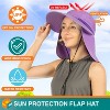 SUN CUBE Womens Sun Hat Neck Flap Cover, UV Protection Wide Brim Fishing Hiking Hat, Ponytail Foldable Summer Beach Outdoor - 2 of 4