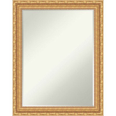 Amanti Art Versailles Gold Petite Bevel Wood Bathroom Wall Mirror 28 x 22 in.