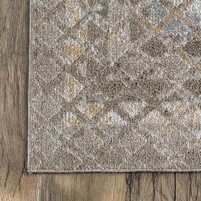 Eco-Friendly Beige Bohemian 8' x 10' Machine Washable Area Rug