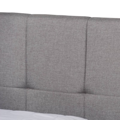 Elegant Netti Light Grey Queen Upholstered Storage Bed with Tufted Headboard