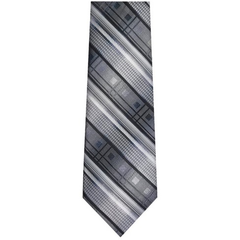 Thedappertie Men's White And Black Geometric Necktie With Hanky : Target