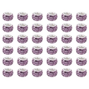 Unique Bargains Round Ball DIY Rhinestone Clay Bead for Jewelry Making 100 Pcs - 1 of 4