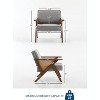 Accent Chair, Modern Armchair with Wood Legs,Linen Fabric Upholstered Lounge Arm Chair for Living Room, Bedroom - 3 of 4